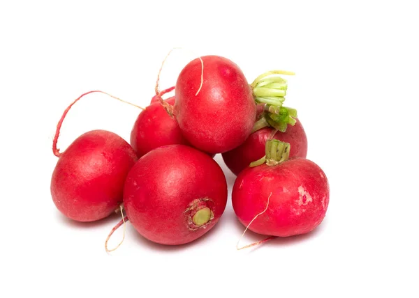 Rojo Rábano Fondo Blanco Aislado Comida Vegetariana — Foto de Stock