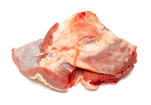 Pedazo Carne Res Cruda Aislado Sobre Fondo Blanco Foto Estudio — Foto de Stock