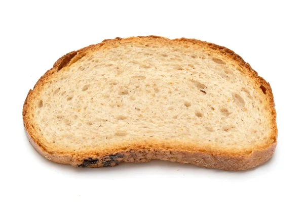 切片面包在查出的白色背景 — 图库照片