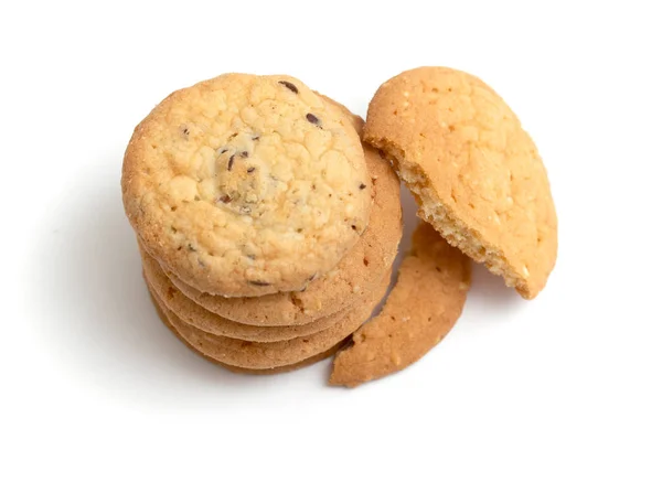 Oatmeal Cookies White Background Photo Studio — Stock Photo, Image