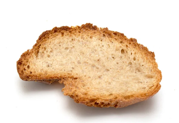 Нарізаний Хліб Ізольованому Білому Тлі Фотостудія — стокове фото
