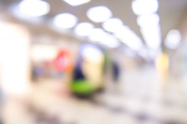 Arkaplan için mağaza içi soyut bulanıklık ve odaklanmış alışveriş merkezi