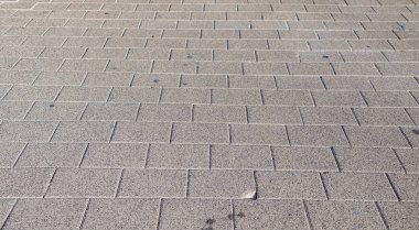 Yukarıdan bir tam kare doku arka plan olarak izlendi cobblestones desen.