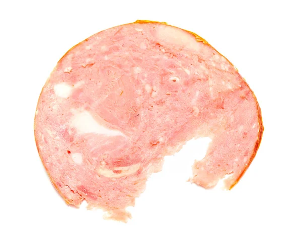 Sausage Cut White Background Photo Studio — Stock Photo, Image
