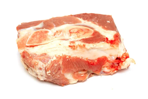 Pedazo Carne Res Cruda Aislado Sobre Fondo Blanco Foto Estudio — Foto de Stock