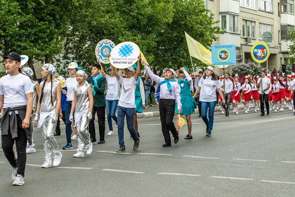 Petropavlovsk Kazakhstan 1Er Juin 2019 Journée Internationale Enfance Défilé Des — Photo