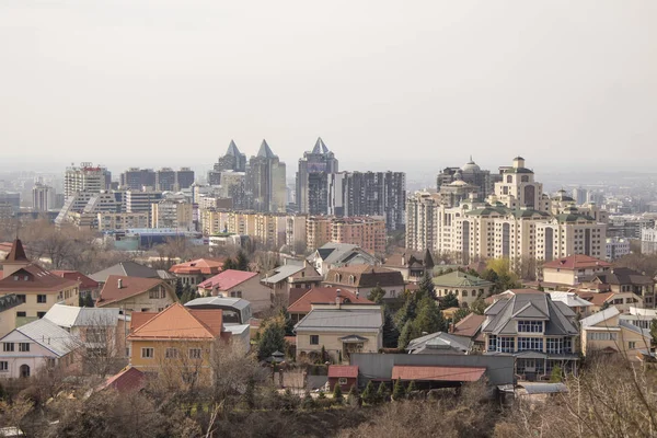 Almatı Kazakistan Mart 2019 Almatı Şehir Kazakistan Modern Mimarlık Yukarıdan — Stok fotoğraf