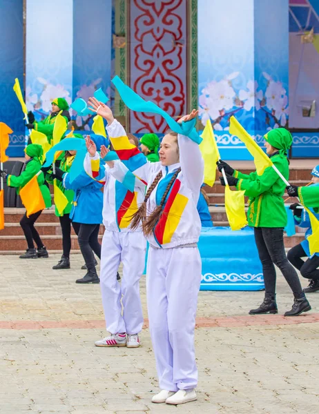 Petropavlovsk Kazakhstan May 2019 Songs Dances National Costumes Peoples Kazakhstan — Stock Photo, Image