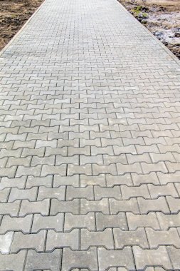 Arka planda gri kaldırım, sokak.