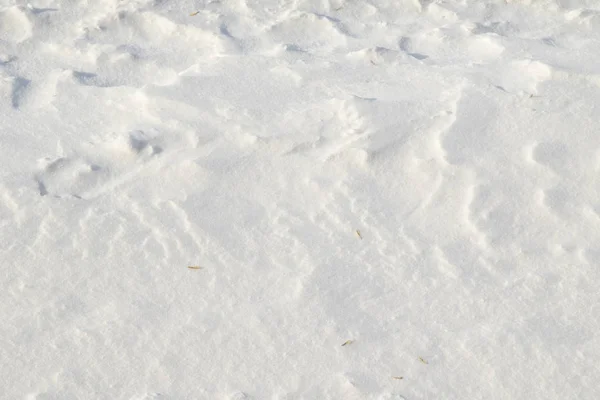 雪冬天背景 雪纹理的顶部视图 — 图库照片