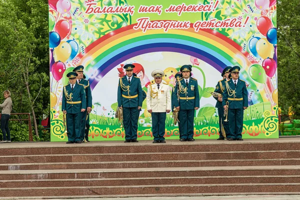 Петропавловськ Казахстан Червня 2019 Міжнародний День Дітей Парад Школярів Вулицях — стокове фото