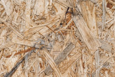 Ahşap yonga dokusu arka planından yapılmış tahta panel.