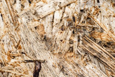 Ahşap yonga dokusu arka planından yapılmış tahta panel.