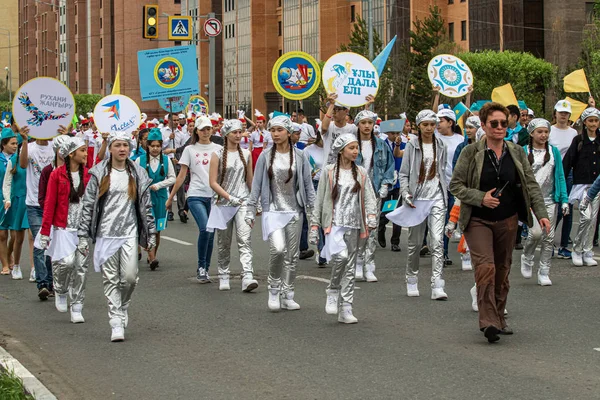 Петропавловск Казахстан Июня 2019 Года Международный День Защиты Детей Парад — стоковое фото