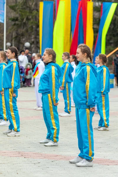 Petropavlovsk Kasachstan Mai 2019 Lieder Und Tänze Den Nationaltrachten Der — Stockfoto