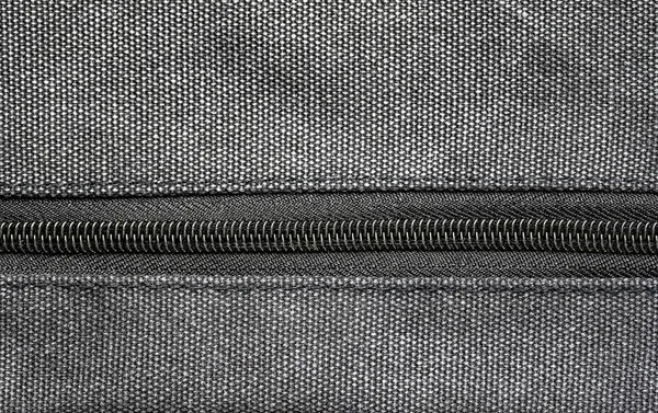 Texture Canvas Fabric Zipper Lock Background — Stock Photo, Image