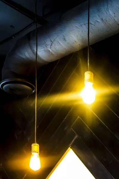 Lámparas Antiguas Lámparas Producción Techo —  Fotos de Stock