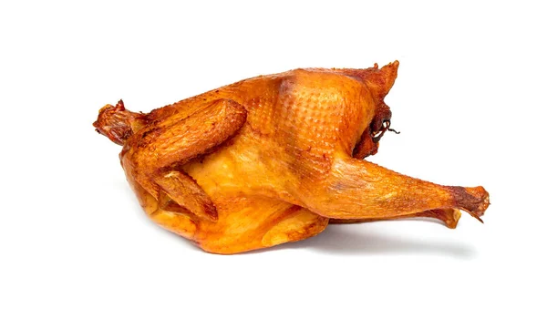 Rökt Kyckling Grill Isolerad Vit Bakgrund — Stockfoto