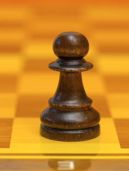 Chess pieces on a chessboard, wooden pieces. — Stock Photo, Image