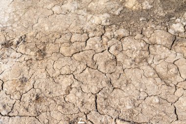 Kurutulmuş kırık toprak gri arka plan