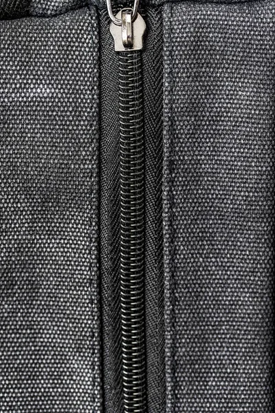 Texture Canvas Fabric Zipper Lock Background — Stock Photo, Image