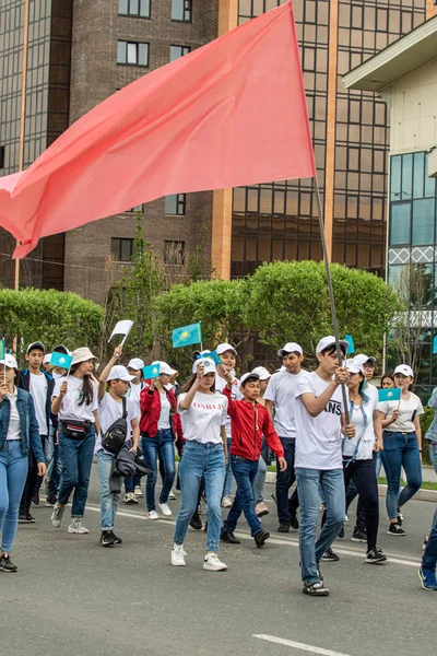 Petropavlovsk Kazajstán Junio 2019 Día Internacional Del Niño Desfile Estudiantes — Foto de Stock