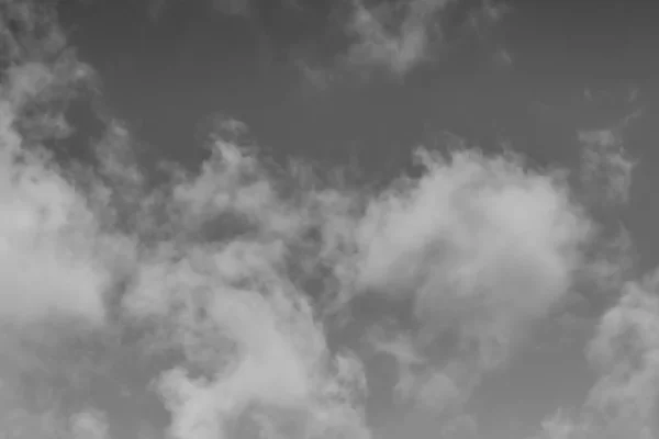 Céu Com Nuvens Foto Preto Branco — Fotografia de Stock