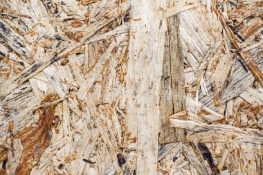 Ahşap yonga dokusu arka planından yapılmış tahta panel.