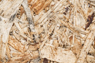 Ahşap yonga dokusu arka planından yapılmış tahta panel.