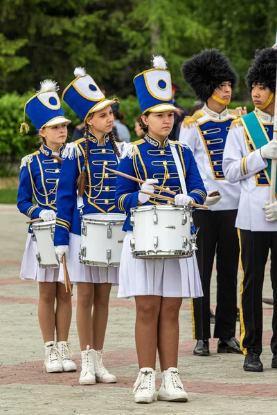 Petropavlovsk Kazajstán Junio 2019 Día Internacional Del Niño Desfile Estudiantes — Foto de Stock