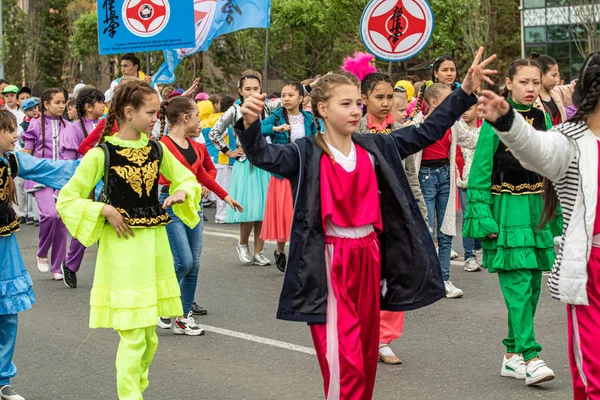 Petropavlovsk Kazakhstan 1Er Juin 2019 Journée Internationale Enfance Défilé Des — Photo