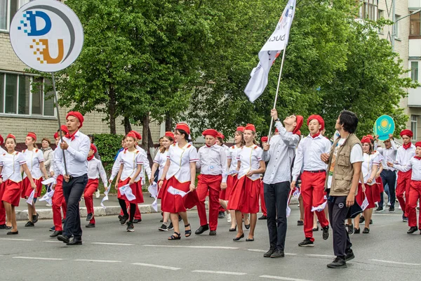 Petropavlovsk Kazakhstan 1Er Juin 2019 Journée Internationale Enfance Défilé Des — Photo