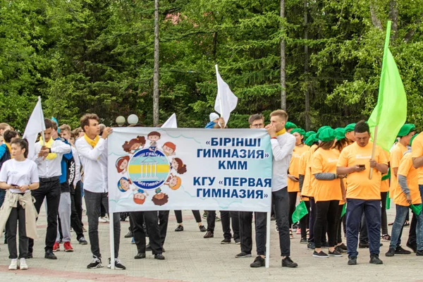 Petropavlovsk Καζακστάν Ιουνίου 2019 Διεθνής Ημέρα Των Παιδιών Παρέλαση Των — Φωτογραφία Αρχείου