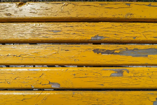 Cerca Amarela Madeira Velha Feita Tábuas Fundo — Fotografia de Stock