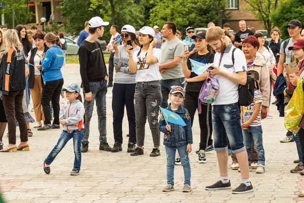 Petropavlovsk Kazajstán Junio 2019 Día Los Símbolos Estatales República Kazajstán — Foto de Stock