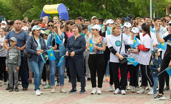 Петропавловськ Казахстан Червня 2019 День Державної Символіки Республіки Казахстан Свято — стокове фото