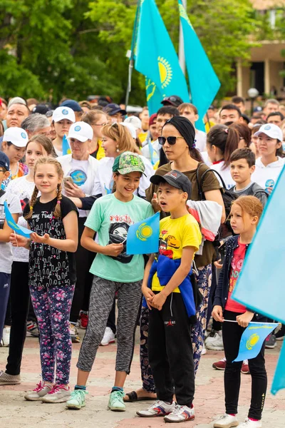 Петропавловськ Казахстан Червня 2019 День Державної Символіки Республіки Казахстан Свято — стокове фото