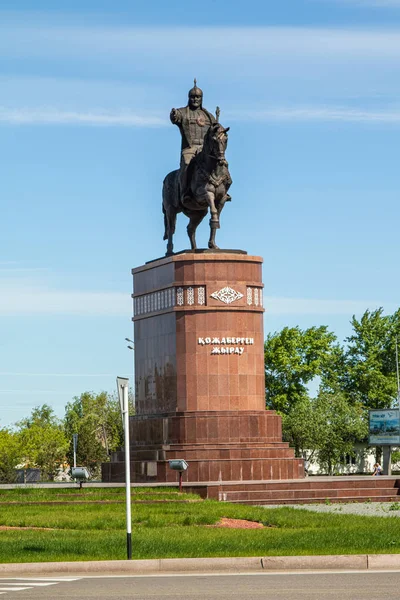 Петропавловськ Казахстан Червня 2019 Пам Ятник Поетові Командувачу Козхабергена Жирау — стокове фото