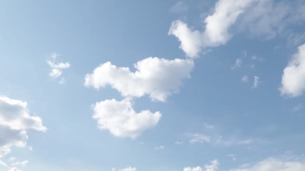 Mooie Witte Wolken Met Blauwe Lucht Achtergrond — Stockvideo