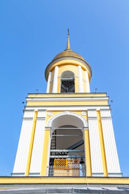 Petropavlovsk, Kazakistan - 23 Ağustos 2019: Kazakistan Cumhuriyeti Moskova Patrikhanesi. Petropavlovsk-Bulaev piskoposluğu. Ortodoks havariler Peter ve Paul onuruna Katedral.
