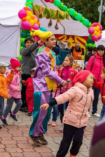 Petropavlovsk Kazakhstan August 2019 Kazakhstan Marks Constitution Day People National — Stock Photo, Image