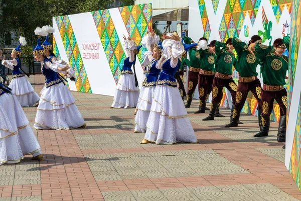 Petropavlovsk Kazakhstan August 2019 Petropavlovsk Walk National Costumes City Streets — Stock Photo, Image