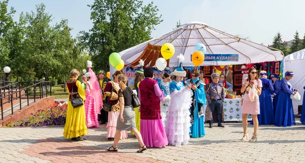 Petropavlovsk Kazakhstan August 2019 Petropavlovsk Walk National Costumes City Streets — Stock Photo, Image