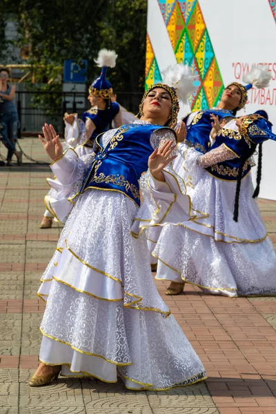 Petropavlovsk Kazakhstan August 2019 Petropavlovsk Walk National Costumes City Streets — Stock Photo, Image