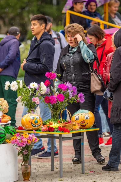 Petropavlovsk Kazajstán Agosto 2019 Kazajstán Celebra Día Constitución Personas Con — Foto de Stock