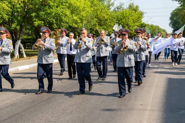 Petropavlovsk Kazakhstan August 2019 Military Band Holiday Day Holiday Equestrian — Stock Photo, Image