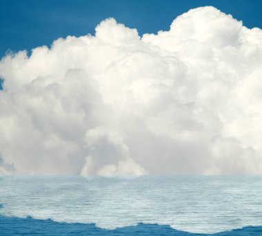 Suya yansıyan deniz bulutlar