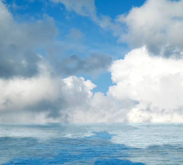 Sea Clouds Reflected Water Stock Picture
