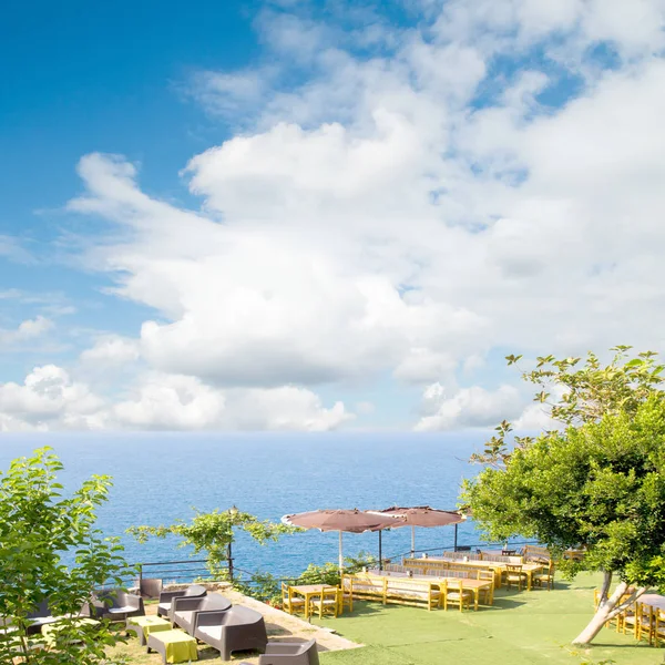 Café Praia Nuvens Céu — Fotografia de Stock