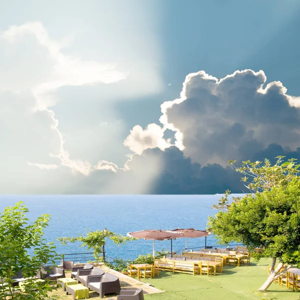 Café Playa Cielo Nubes — Foto de Stock